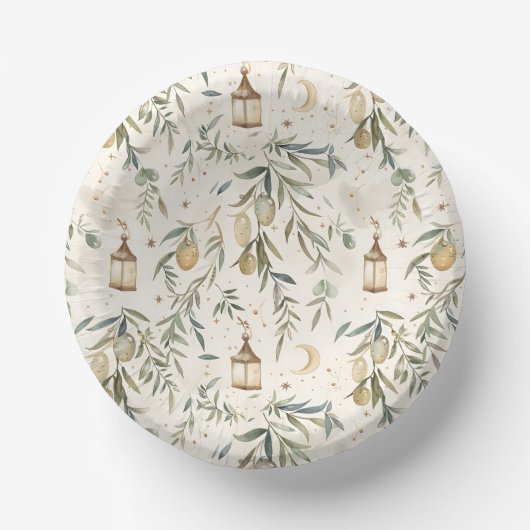 Olive & Lantern Islamic Party Bowls ペーパーボウル (正面)