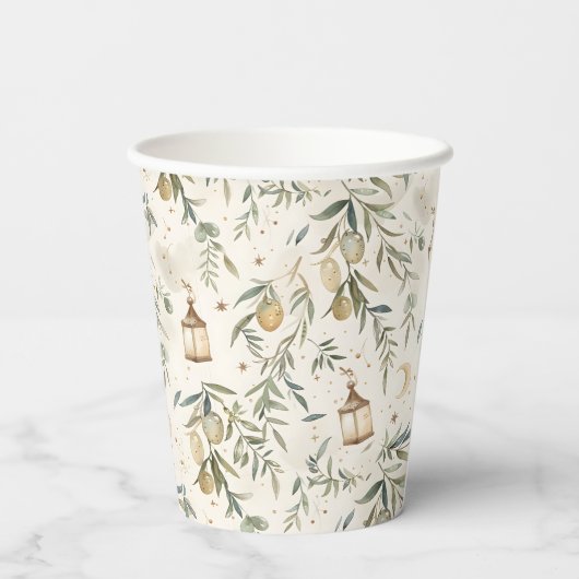Olive & Lantern Islamic Party Cups 紙コップ (裏面)