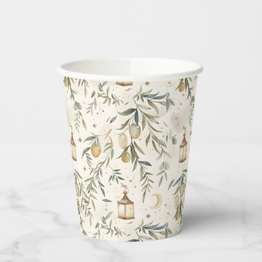 Olive & Lantern Islamic Party Cups 紙コップ (左)