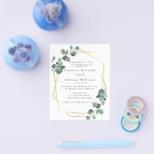 Olive Leaves, Greenery Wedding Invitation Flyer チラシ (シングル)