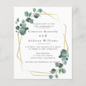 Olive Leaves, Greenery Wedding Invitation Flyer チラシ (正面)