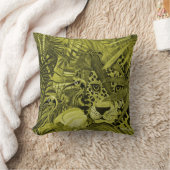 Olive Leopard Bush Cushion クッション (ブランケット)