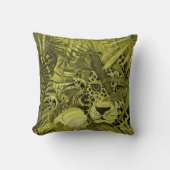 Olive Leopard Bush Cushion クッション (正面)