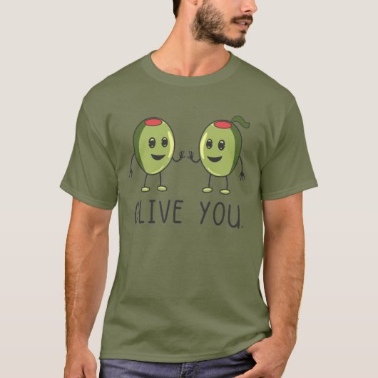 Olive Love Tシャツ (正面)