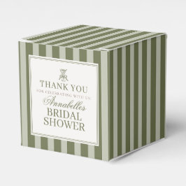 Olive Martini Old Money Striped Bridal Shower フェイバーボックス