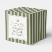 Olive Martini Old Money Striped Bridal Shower フェイバーボックス (裏面サイド)