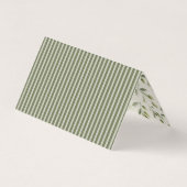 Olive Martini Old Money Striped Place Cards (裏面)
