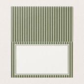 Olive Martini Old Money Striped Place Cards (外部フラット)