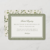 Olive Martini Tini Bit Closer Bridal Registry エンクロージャーカード (正面/裏面)