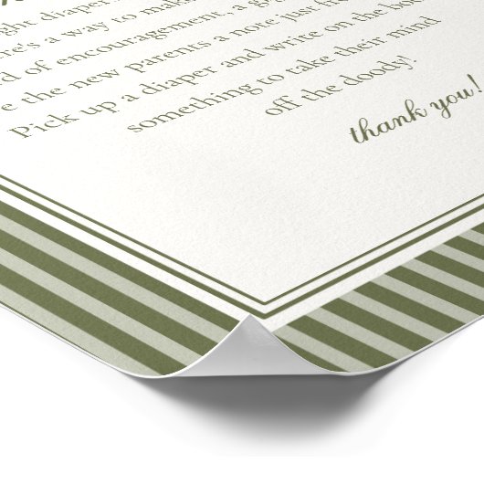 Olive Martini Tini Little One Diaper Thoughts ポスター (角)