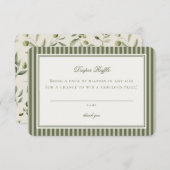 Olive Martini Tini Little One Stripe Diaper Raffle エンクロージャーカード (正面/裏面)