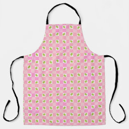 Olive Me Loves Olive You Retro Pink Pattern Apron エプロン