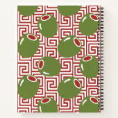 Olive Mediterranean Greek Key Recipe  ノートブック (裏面)