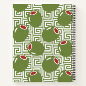 Olive Mediterranean Greek Key Recipe  ノートブック (裏面)