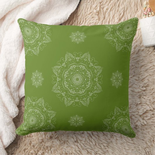 Olive  minimalist  Pattern  square  Pillow  Design クッション (ブランケット)