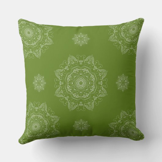 Olive  minimalist  Pattern  square  Pillow  Design クッション (裏面)