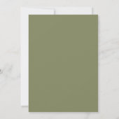 Olive Muted Flora Wedding 招待状 (裏面)