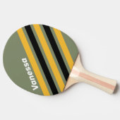 Olive Nightlight Angled Striping with Name 卓球ラケット (横)