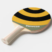 Olive Nightlight Circle Stripe with Name 卓球ラケット (正面アングル)