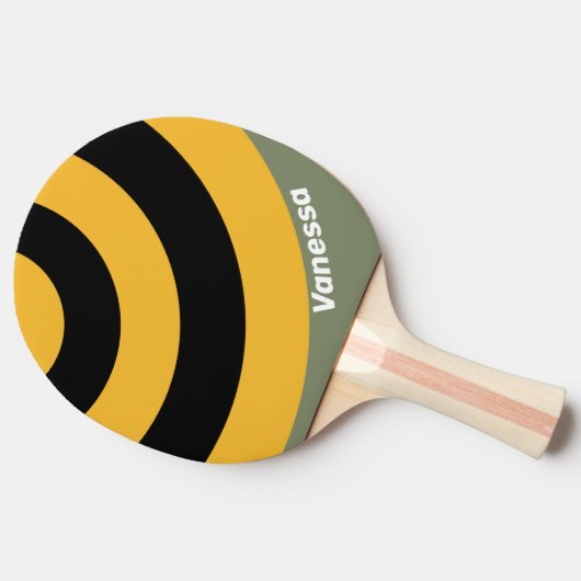 Olive Nightlight Circle Stripe with Name 卓球ラケット (横)