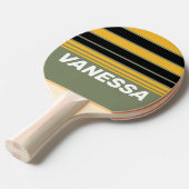 Olive Nightlight Horizon Striping with Name 卓球ラケット (正面アングル)