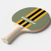Olive Nightlight Pin Stripes with Name 卓球ラケット (正面アングル)