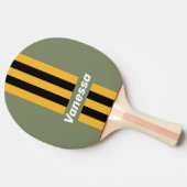 Olive Nightlight Pin Stripes with Name 卓球ラケット (横)