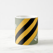 Olive Nightlight Stripes with Name コーヒーマグカップ (中央)
