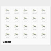 Olive Oil Wedding Favors Sticker スクエアシール (シート)