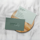 Olive Pastel Aesthetic Typography Makeup Artist 名刺