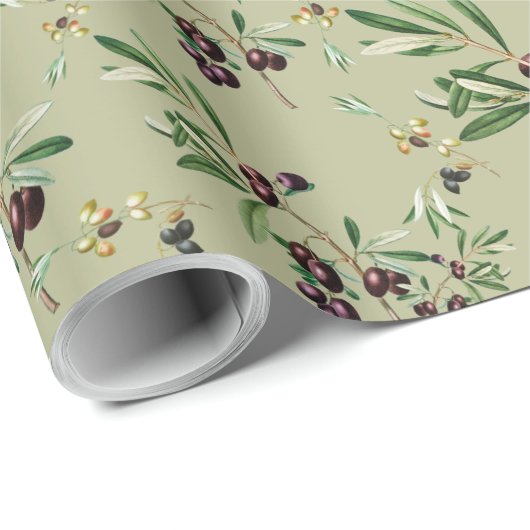 Olive Patterned Wrapping Paper ラッピングペーパー (ロールコーナー)