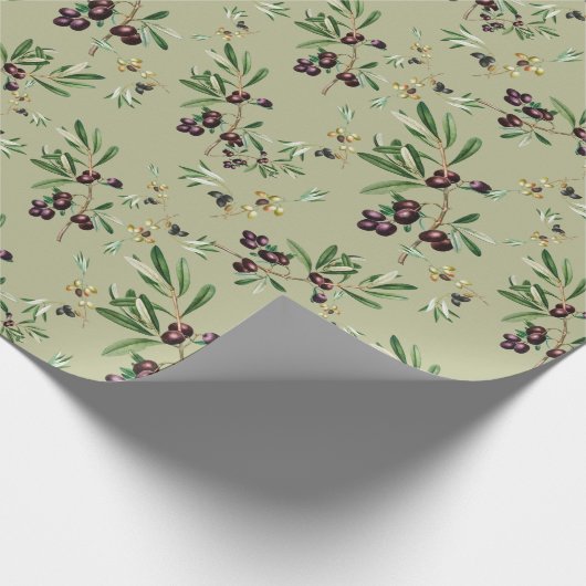 Olive Patterned Wrapping Paper ラッピングペーパー (角)