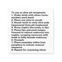 Olive Pit Disposal Instructions Cocktail