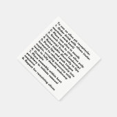 Olive Pit Disposal Instructions Cocktail スタンダードカクテルナプキン (角)