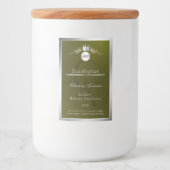 Olive Product Label Silver Frame Logo and Monogram フードラベル (正面)