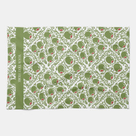 Olive Rustic Farmhouse French Country キッチンタオル