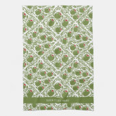 Olive Rustic Farmhouse French Country キッチンタオル (縦)