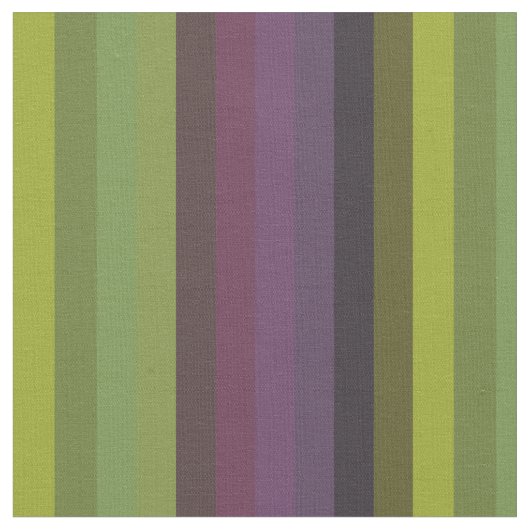 Olive, Sage & Plum Moody Vertical Stripes ファブリック (クローズアップ)