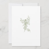 Olive Sage Toile de Jouy Cherub Save the Date Card セーブザデート (裏面)