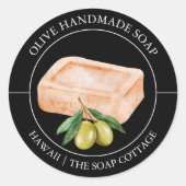Olive Soap label ラウンドシール (正面)