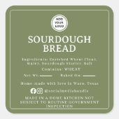 Olive Sourdough Ingredient Cottage Law Sticker スクエアシール (正面)