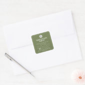 Olive Sourdough Ingredient Cottage Law Sticker スクエアシール (封筒)