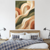 Olive Terracotta Abstract Gallery Art Canvas Print キャンバスプリント (インサイチュ (寝室))