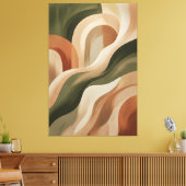 Olive Terracotta Abstract Gallery Art Canvas Print キャンバスプリント (インサイチュ (リビング))