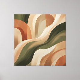Olive Terracotta Abstract Gallery Canvas Print キャンバスプリント