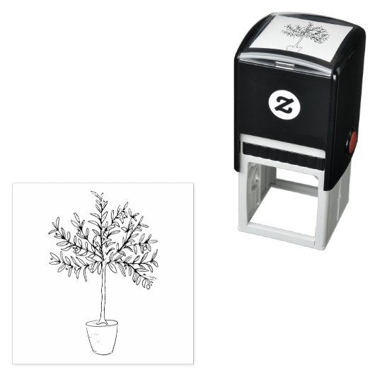 Olive tree rubber stamp セルフインキングスタンプ (インサイチュ)