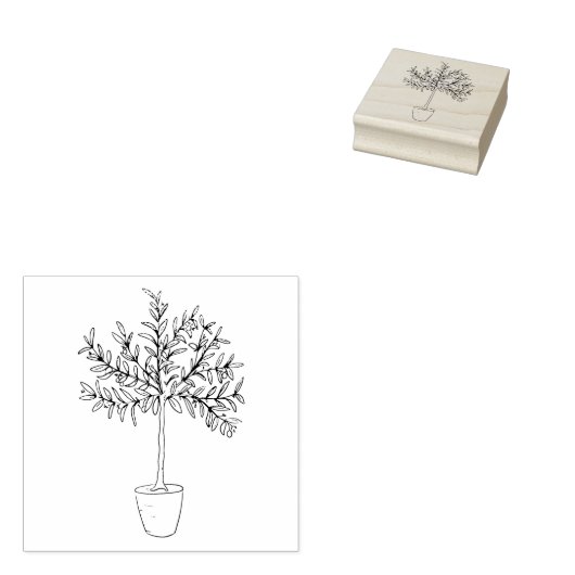Olive tree rubber stamp ラバースタンプ (押印)