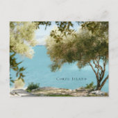 Olive trees and Ionian sea, Kassiopi, Corfu island ポストカード (正面)
