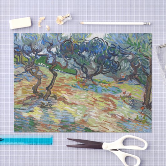Olive Trees by Vincent van Gogh 薄葉紙 (クラフト)