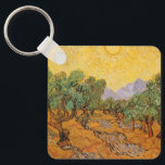 Olive Trees, Yellow Sky and Sun, Vincent van Gogh キーホルダー<br><div class="desc">Olive Trees with Yellow Sky and Sun (1889) by Vincent van Gogh is one of several studies of the olive trees that van Gogh painted while at the asylum. It's a vintage post impressionism fine art landscape nature painting. An olive grove on a farm on a sunny, summer day. About...</div>